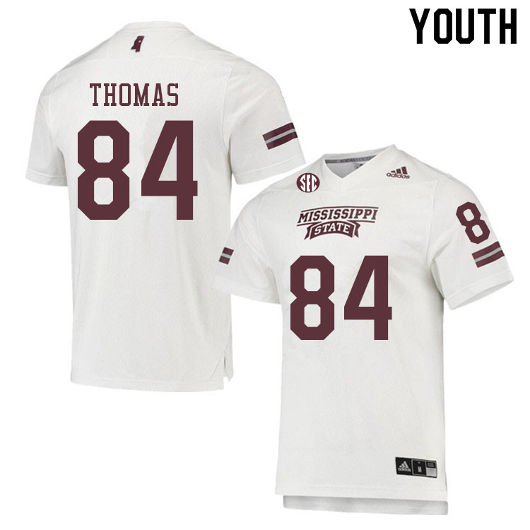 Youth #84 Rara Thomas Mississippi State Bulldogs College Football Jerseys Sale-White - Click Image to Close